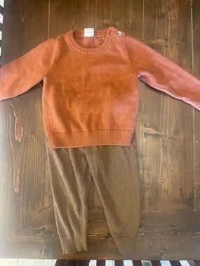 Starting Out Burnt Orange Knit Crewneck
